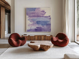 Purple Haze I by Chris Paschke. Shown as extra-large giant wall art in a modern living room. Available as an archival giclee rolled canvas, fine art paper, or poster print. SKU 37161a.