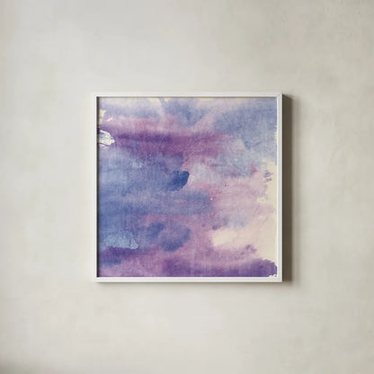 Purple Haze II by Chris Paschke. Shown in a crisp white glass frame for a clean and minimalist style. Available as an archival giclee rolled canvas, fine art paper, or poster print. SKU 37162a.