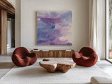 Purple Haze II by Chris Paschke. Shown as extra-large giant wall art in a modern living room. Available as an archival giclee rolled canvas, fine art paper, or poster print. SKU 37162a.