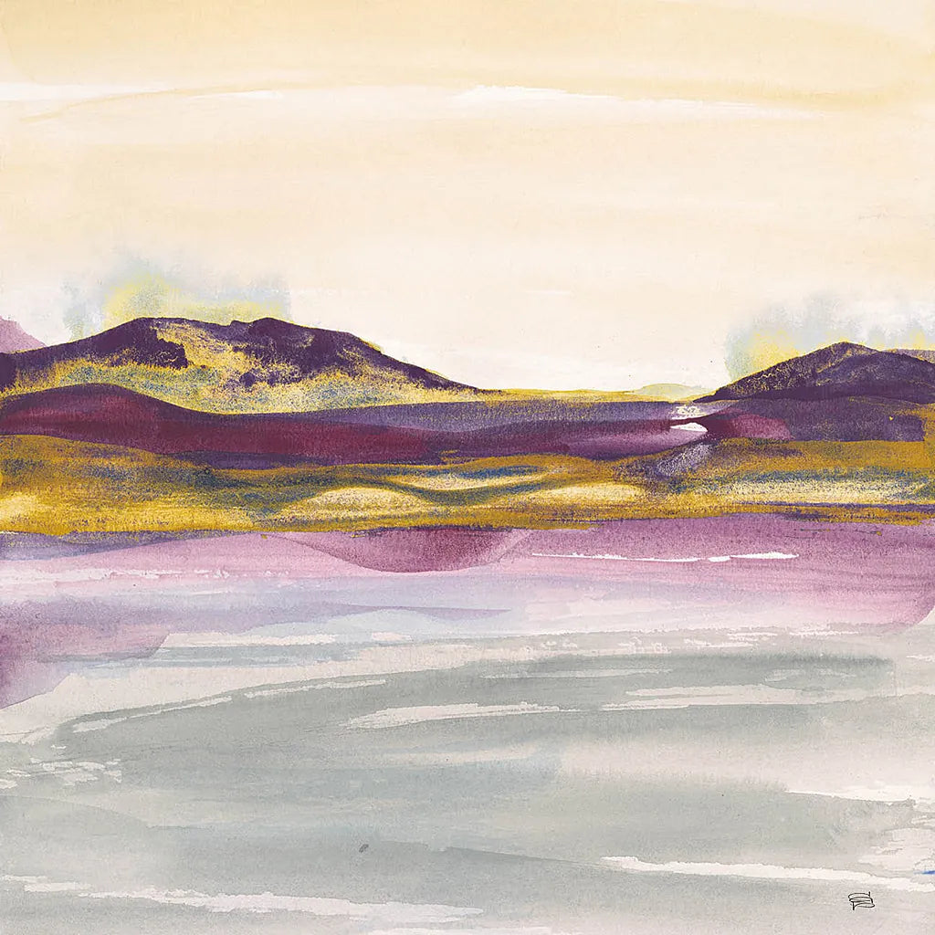 Purple Rock Dawn I Gold by Chris Paschke. SKU 24294a. Archival Giclee Fine art print for wall decor.