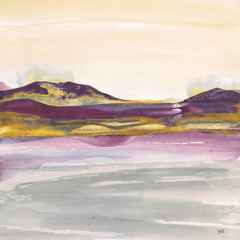 Purple Rock Dawn I Gold by Chris Paschke. SKU 24294a. Archival Giclee Fine art print for wall decor.