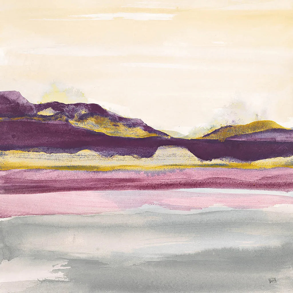 Purple Rock Dawn II Gold by Chris Paschke. SKU 24295a. Archival Giclee Fine art print for wall decor.