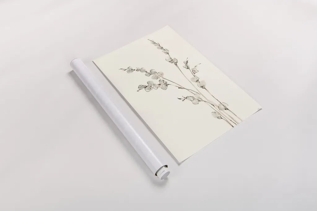 Pussy Willows IV by Chris Paschke. shown as a rolled paper print. Available as archival giclee rolled canvas, fine art paper, or poster print. SKU 55082h.