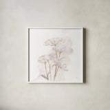 Queen Annes Lace V by Chris Paschke. Shown in a crisp white glass frame for a clean and minimalist style. Available as an archival giclee rolled canvas, fine art paper, or poster print. SKU 73085a.
