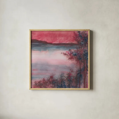 Quiet Time by Chris Paschke. Shown in a natural wood glass frame for a timeless modern aesthetic. Available as an archival giclee rolled canvas, fine art paper, or poster print. SKU 23956a.