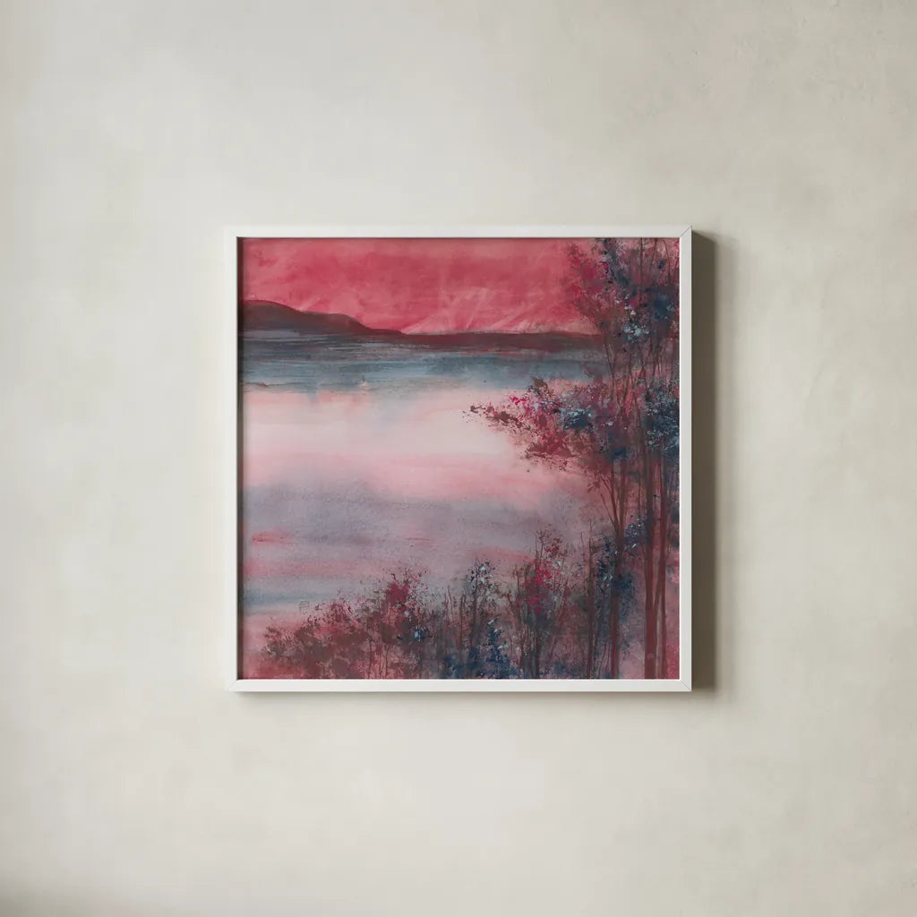 Quiet Time by Chris Paschke. Shown in a crisp white glass frame for a clean and minimalist style. Available as an archival giclee rolled canvas, fine art paper, or poster print. SKU 23956a.