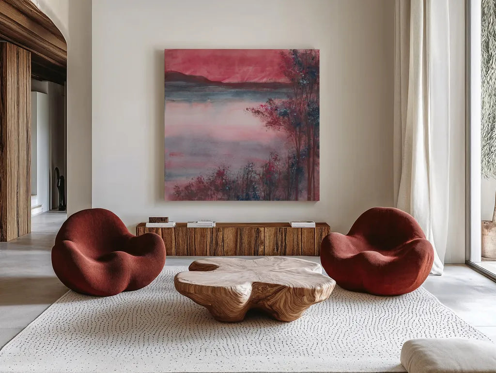 Quiet Time by Chris Paschke. Shown as extra-large giant wall art in a modern living room. Available as an archival giclee rolled canvas, fine art paper, or poster print. SKU 23956a.