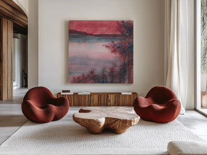 Quiet Time by Chris Paschke. Shown as extra-large giant wall art in a modern living room. Available as an archival giclee rolled canvas, fine art paper, or poster print. SKU 23956a.
