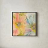 Rainbow Cosmos I by Chris Paschke. Shown in a sleek black glass frame for a contemporary gallery look. Available as an archival giclee rolled canvas, fine art paper, or poster print. SKU 24353a.