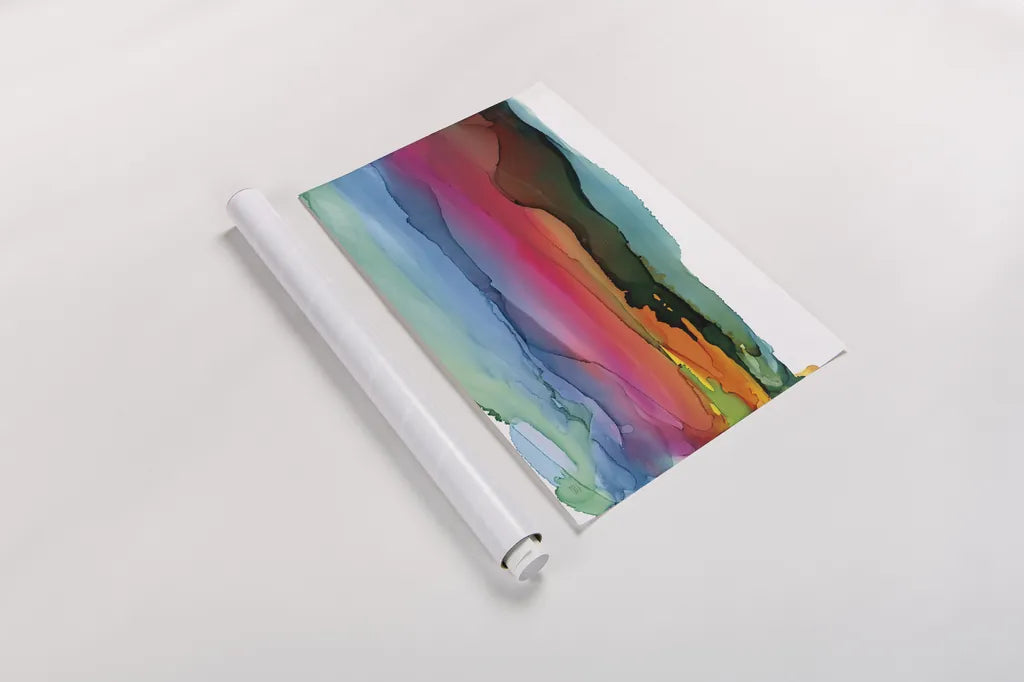 Rainbowscape I Crop by Chris Paschke. shown as a rolled paper print. Available as archival giclee rolled canvas, fine art paper, or poster print. SKU 81890i.