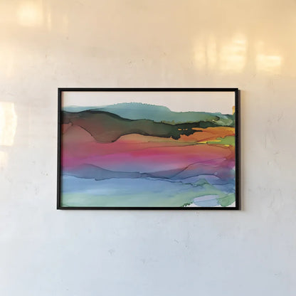 Rainbowscape I Crop by Chris Paschke. shown as a paper print in a black flame. Available as a archival giclee rolled canvas, fine art paper, or poster print. SKU 81890i.