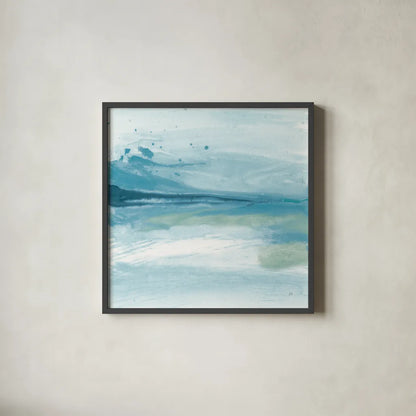 Reactions I Bright by Chris Paschke. Shown in a sleek black glass frame for a contemporary gallery look. Available as an archival giclee rolled canvas, fine art paper, or poster print. SKU 75627a.