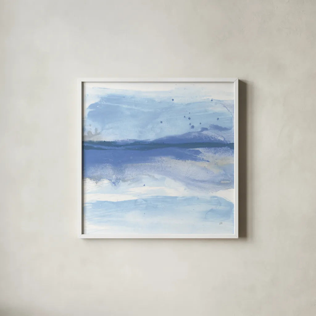 Reactions II by Chris Paschke. Shown in a crisp white glass frame for a clean and minimalist style. Available as an archival giclee rolled canvas, fine art paper, or poster print. SKU 74353a.