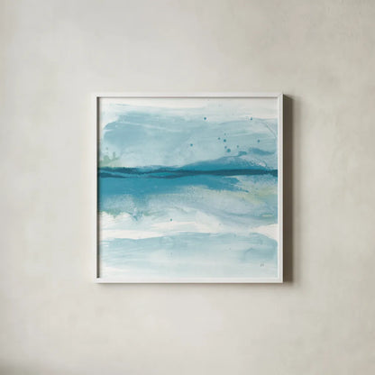 Reactions II Bright by Chris Paschke. Shown in a crisp white glass frame for a clean and minimalist style. Available as an archival giclee rolled canvas, fine art paper, or poster print. SKU 75628a.