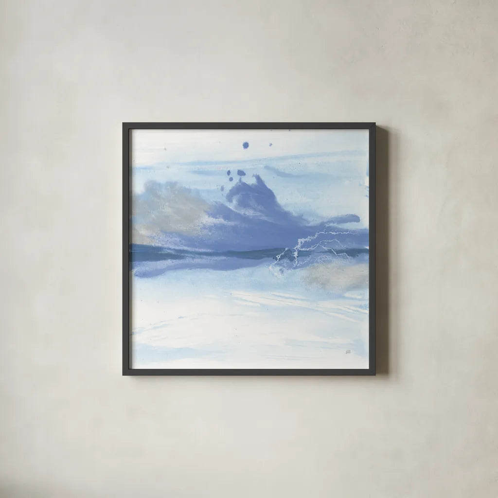 Reactions IV by Chris Paschke. Shown in a sleek black glass frame for a contemporary gallery look. Available as an archival giclee rolled canvas, fine art paper, or poster print. SKU 74355a.