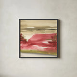Red Rock I by Chris Paschke. Shown in a sleek black glass frame for a contemporary gallery look. Available as an archival giclee rolled canvas, fine art paper, or poster print. SKU 44545a.