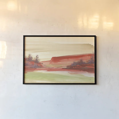 Red Rock III by Chris Paschke. shown as a paper print in a black flame. Available as a archival giclee rolled canvas, fine art paper, or poster print. SKU 44547i.