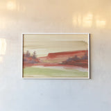 Red Rock III by Chris Paschke. shown as a paper print in a white frame. Available as a archival giclee rolled canvas, fine art paper, or poster print. SKU 44547i.