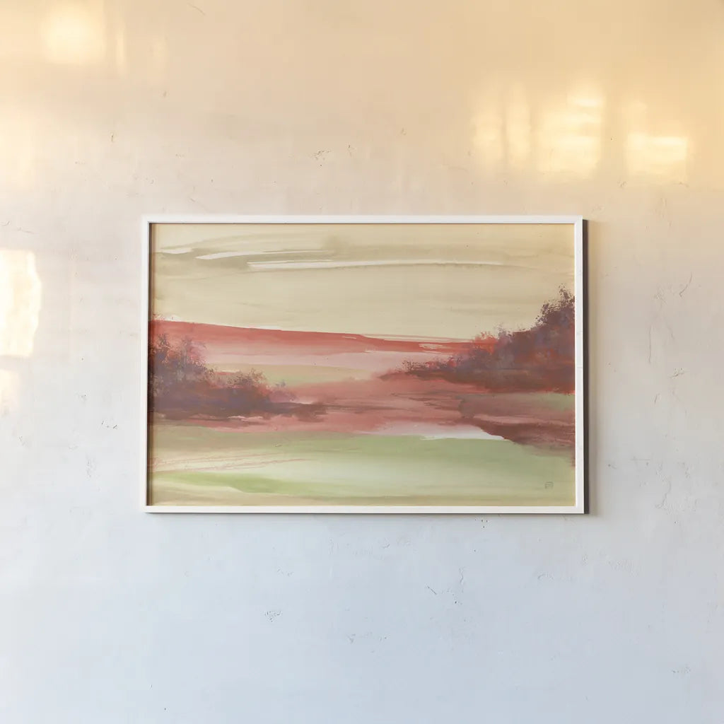 Red Rock IV by Chris Paschke. shown as a paper print in a white frame. Available as a archival giclee rolled canvas, fine art paper, or poster print. SKU 44548i.