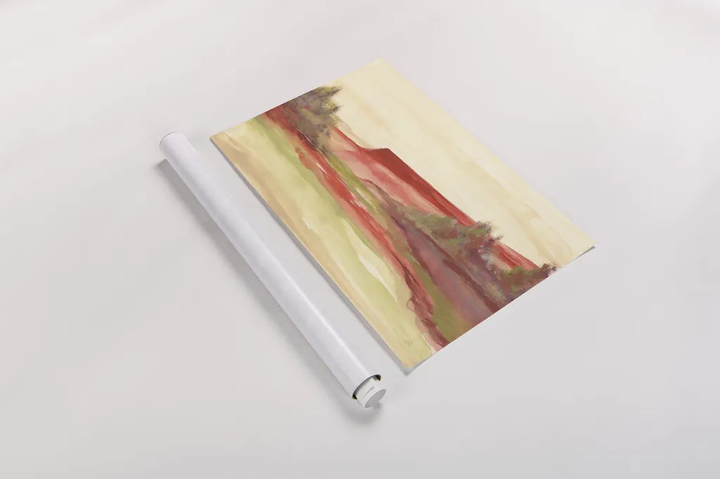 Red Rock V by Chris Paschke. shown as a rolled paper print. Available as archival giclee rolled canvas, fine art paper, or poster print. SKU 44549i.