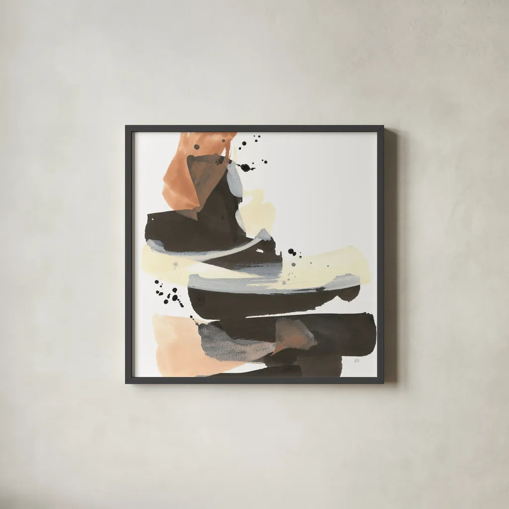 Refined Minimal III by Chris Paschke. Shown in a sleek black glass frame for a contemporary gallery look. Available as an archival giclee rolled canvas, fine art paper, or poster print. SKU 84547a.