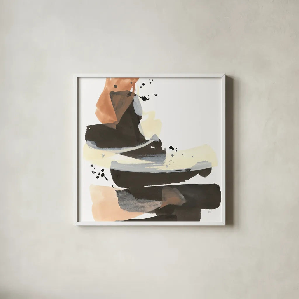 Refined Minimal III by Chris Paschke. Shown in a crisp white glass frame for a clean and minimalist style. Available as an archival giclee rolled canvas, fine art paper, or poster print. SKU 84547a.