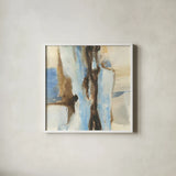 River Run I by Chris Paschke. Shown in a crisp white glass frame for a clean and minimalist style. Available as an archival giclee rolled canvas, fine art paper, or poster print. SKU 44553a.