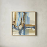 River Run II by Chris Paschke. Shown in a natural wood glass frame for a timeless modern aesthetic. Available as an archival giclee rolled canvas, fine art paper, or poster print. SKU 44554a.