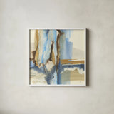 River Run II by Chris Paschke. Shown in a crisp white glass frame for a clean and minimalist style. Available as an archival giclee rolled canvas, fine art paper, or poster print. SKU 44554a.