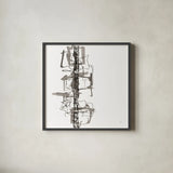 Rope Ladder I by Chris Paschke. Shown in a sleek black glass frame for a contemporary gallery look. Available as an archival giclee rolled canvas, fine art paper, or poster print. SKU 66211a.