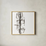 Rope Ladder I by Chris Paschke. Shown in a natural wood glass frame for a timeless modern aesthetic. Available as an archival giclee rolled canvas, fine art paper, or poster print. SKU 66211a.