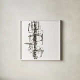 Rope Ladder I by Chris Paschke. Shown in a crisp white glass frame for a clean and minimalist style. Available as an archival giclee rolled canvas, fine art paper, or poster print. SKU 66211a.