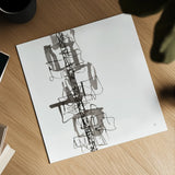 Rope Ladder II by Chris Paschke. Shown as a detailed flat fine art print, highlighting archival giclee quality. Available as an archival giclee rolled canvas, fine art paper, or poster print. SKU 66212a.