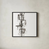 Rope Ladder II by Chris Paschke. Shown in a sleek black glass frame for a contemporary gallery look. Available as an archival giclee rolled canvas, fine art paper, or poster print. SKU 66212a.
