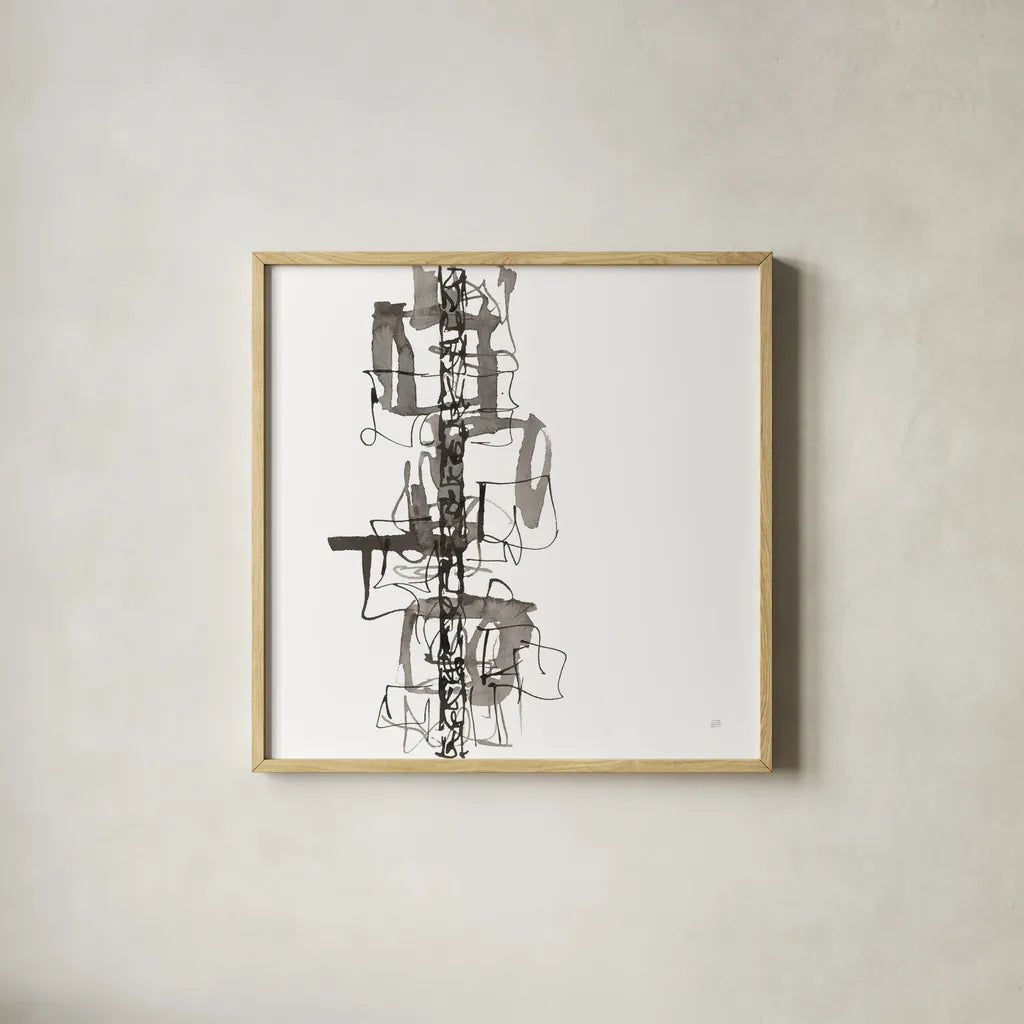 Rope Ladder II by Chris Paschke. Shown in a natural wood glass frame for a timeless modern aesthetic. Available as an archival giclee rolled canvas, fine art paper, or poster print. SKU 66212a.