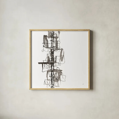 Rope Ladder II by Chris Paschke. Shown in a natural wood glass frame for a timeless modern aesthetic. Available as an archival giclee rolled canvas, fine art paper, or poster print. SKU 66212a.