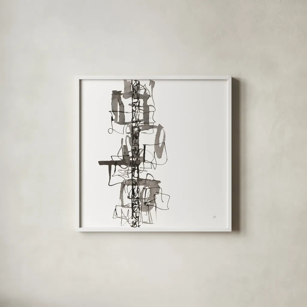 Rope Ladder II by Chris Paschke. Shown in a crisp white glass frame for a clean and minimalist style. Available as an archival giclee rolled canvas, fine art paper, or poster print. SKU 66212a.