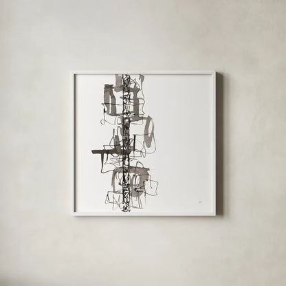 Rope Ladder II by Chris Paschke. Shown in a crisp white glass frame for a clean and minimalist style. Available as an archival giclee rolled canvas, fine art paper, or poster print. SKU 66212a.