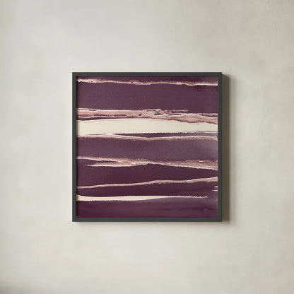 Rose Gold II Purple by Chris Paschke. Shown in a sleek black glass frame for a contemporary gallery look. Available as an archival giclee rolled canvas, fine art paper, or poster print. SKU 59360a.