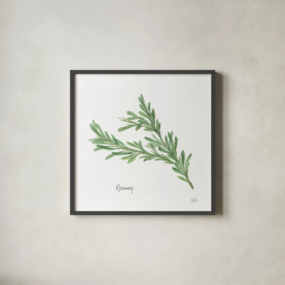 Rosemary v2 by Chris Paschke. Shown in a sleek black glass frame for a contemporary gallery look. Available as an archival giclee rolled canvas, fine art paper, or poster print. SKU 28467a.