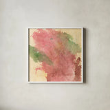 Rouge Growth I by Chris Paschke. Shown in a crisp white glass frame for a clean and minimalist style. Available as an archival giclee rolled canvas, fine art paper, or poster print. SKU 37163a.