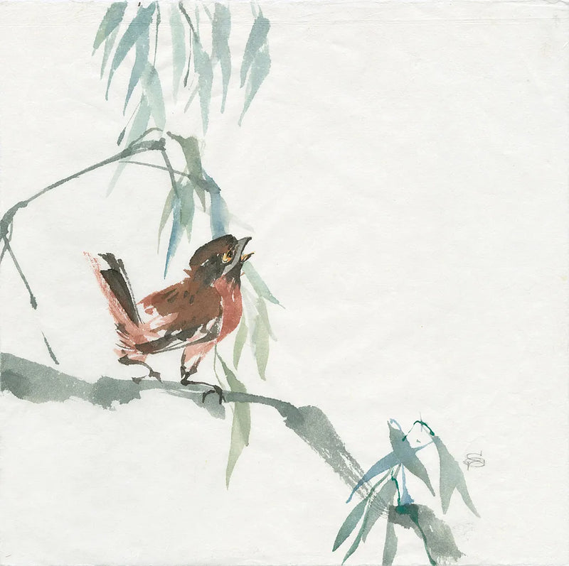 Russet Sparrow by Chris Paschke. SKU 23942a. Archival Giclee Fine art print for wall decor.