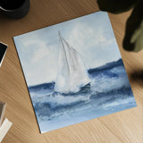 Sailboats II by Chris Paschke. Shown as a detailed flat fine art print, highlighting archival giclee quality. Available as an archival giclee rolled canvas, fine art paper, or poster print. SKU 73875a.