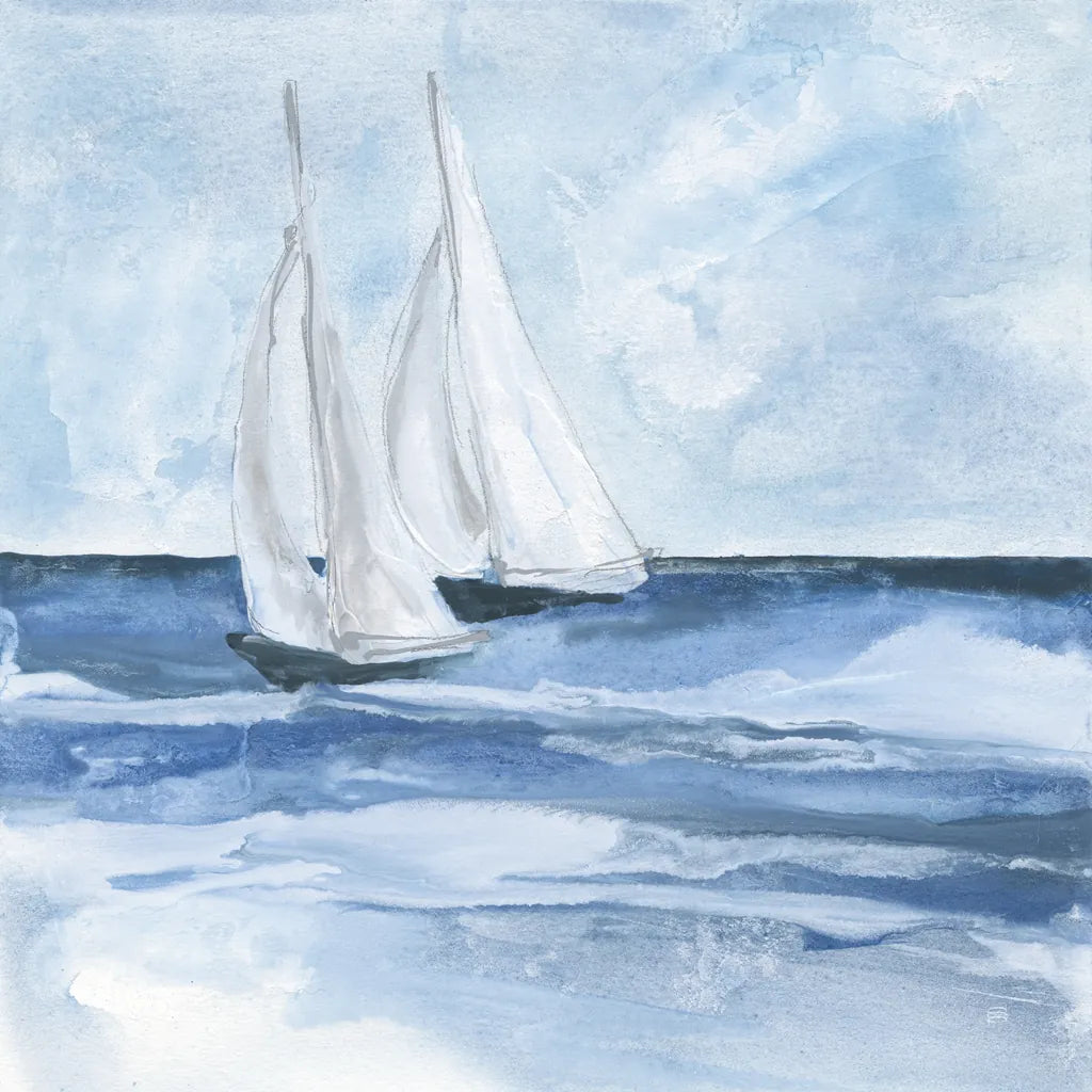 Sailboats III by Chris Paschke. SKU 73876a. Archival Giclee Fine art print for wall decor.