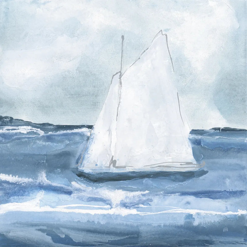Sailboats IV by Chris Paschke. SKU 73877a. Archival Giclee Fine art print for wall decor.