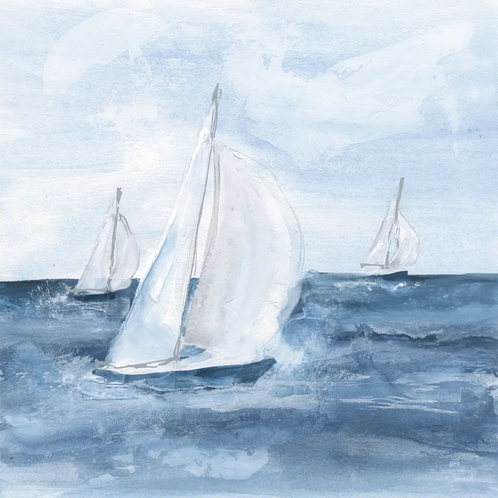 Sailboats V by Chris Paschke. SKU 73878a. Archival Giclee Fine art print for wall decor.