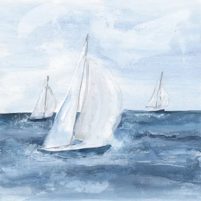 Sailboats V by Chris Paschke. SKU 73878a. Archival Giclee Fine art print for wall decor.