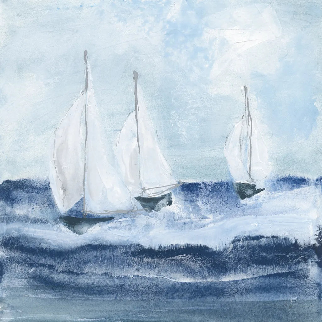 Sailboats VII by Chris Paschke. SKU 73880a. Archival Giclee Fine art print for wall decor.