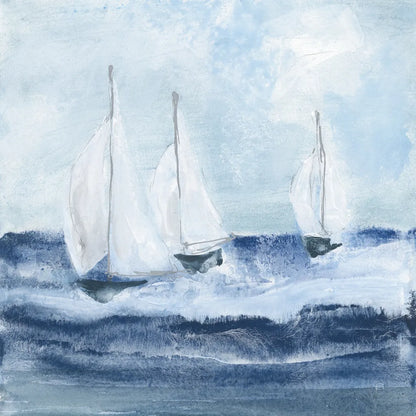 Sailboats VII by Chris Paschke. SKU 73880a. Archival Giclee Fine art print for wall decor.