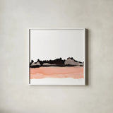Salmonscape II by Chris Paschke. Shown in a crisp white glass frame for a clean and minimalist style. Available as an archival giclee rolled canvas, fine art paper, or poster print. SKU 81897a.